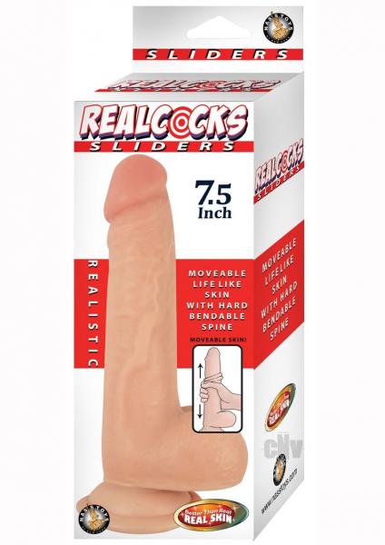 Realcocks Sliders 7.5 Inches Realistic Dildo Beige