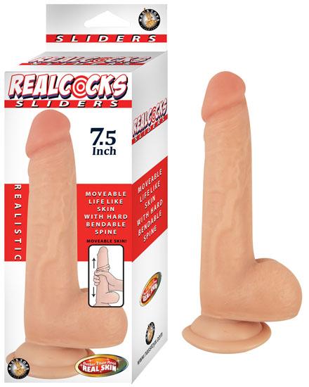 Realcocks Sliders 7.5 Inches Realistic Dildo Beige