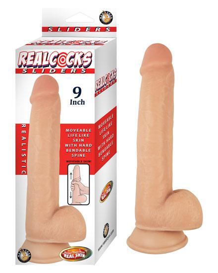 Realcocks Sliders 9 Inches Beige Dildo