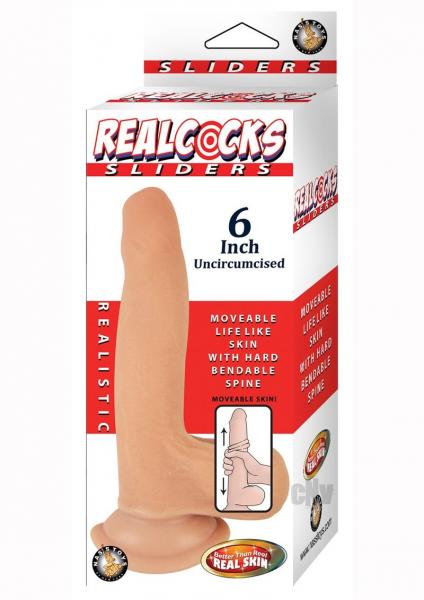 Realcocks Sliders 6 Inches Uncircumcised Beige Dildo