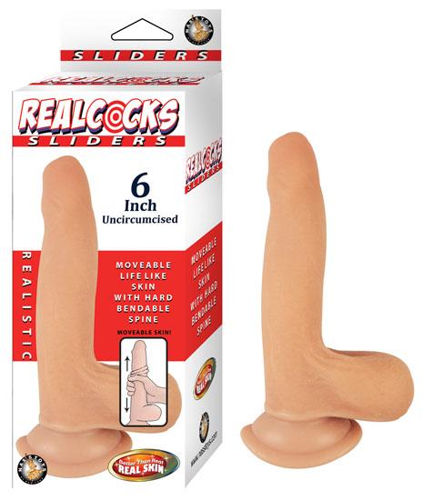 Realcocks Sliders 6 Inches Uncircumcised Beige Dildo
