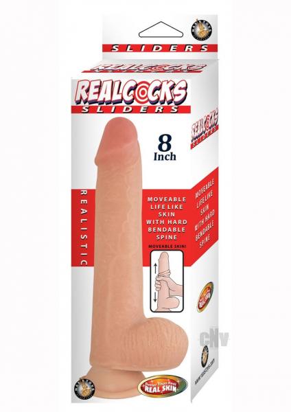 Realcocks Sliders 8 Inches Realistic Dildo Beige