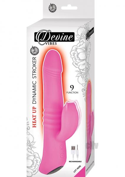 Devine Vibes Heat Up Dynamic Stroker Pink Vibrator