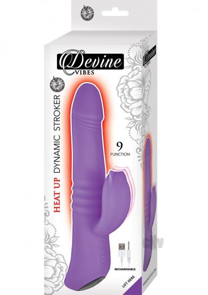 Devine Vibes Heat Up Dynamic Stroker Purple Vibrator
