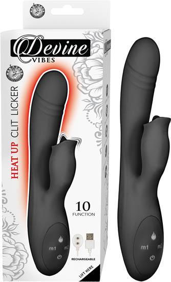 Devine Vibes Heat Up Clit Licker Black
