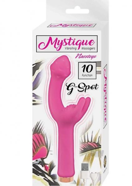 Nasstoys Mystique G Spot Rechargeable Silicone Dual Stimulation Vibrator Pink