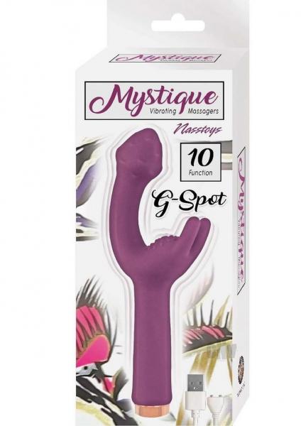 Nasstoys Mystique G Spot Rechargeable Silicone Dual Stimulation Vibrator Eggplant