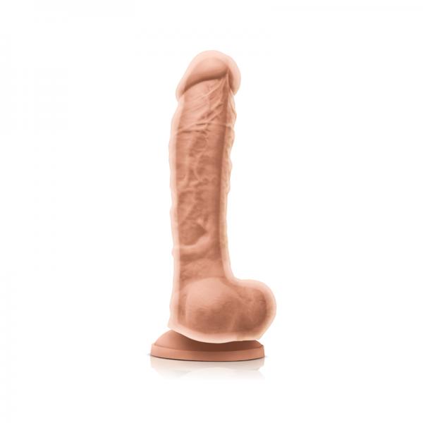 Colours Dual Density 8 Inches Beige Dildo