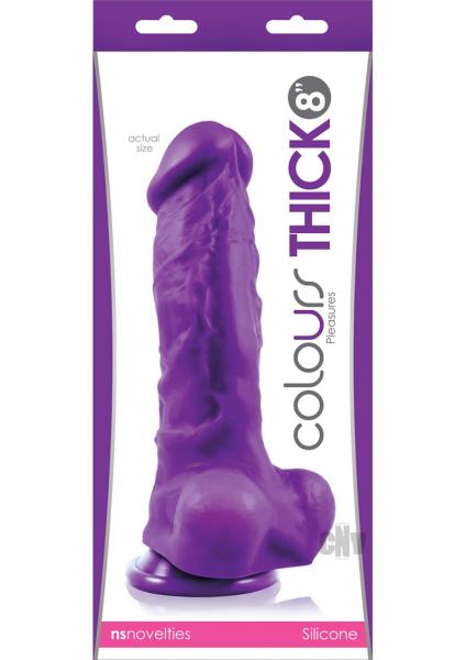 Colours Pleasures Dong Thick 8 Inches Purple