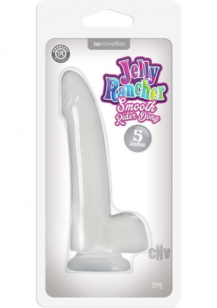 Jelly Rancher 5 Inches Smooth Rider Dong Clear