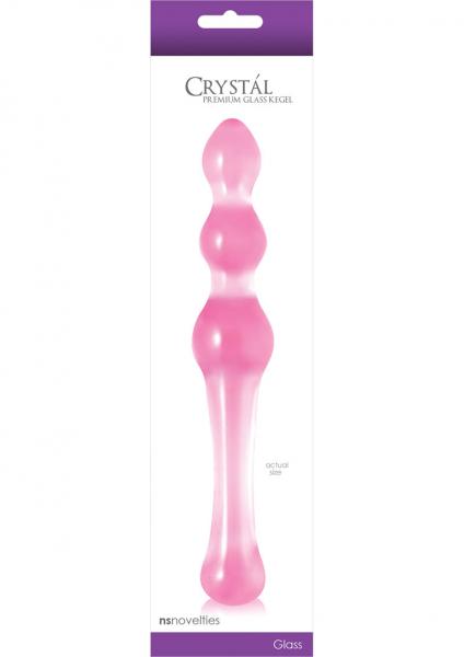 Crystal Premium Glass Kegel Wand Pink 7.5 Inch