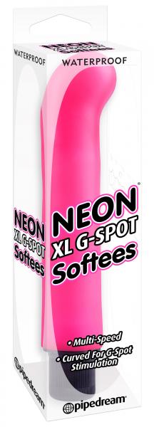 Neon Xl G Spot Softees Pink Vibrator