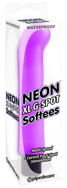 Neon Xl G Spot Softees Purple Vibrator