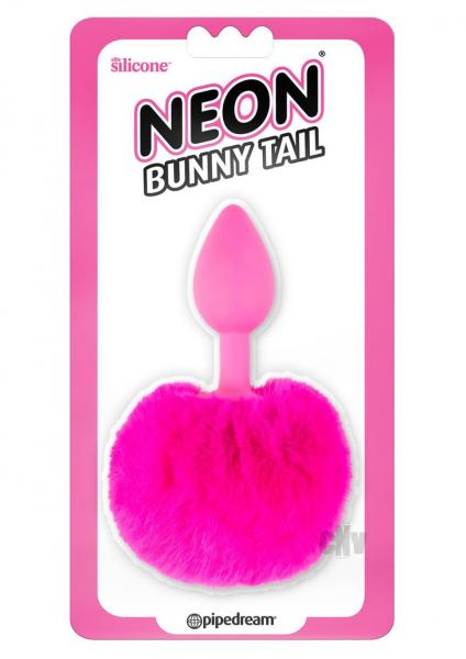 Neon Bunny Tail Plug Pink