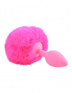 Neon Bunny Tail Plug Pink
