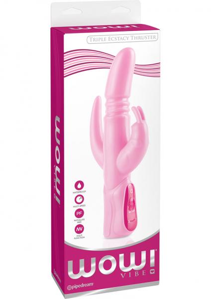 Wow Triple Ecstacy Silicone Thruster Pink