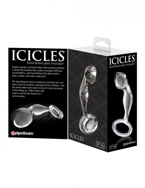 Icicles No 46 Glass Butt Plug Clear