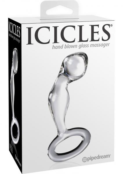 Icicles No 46 Glass Butt Plug Clear