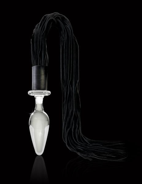 Icicles No 49 Glass Anal Plug With Flogger 23.5 Inch