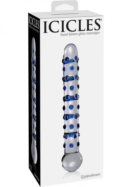 Icicles No 50 Glass Probe Blue/Clear 7 Inches