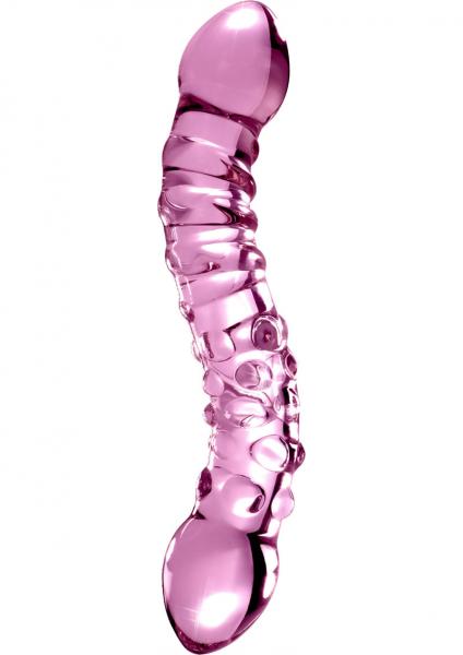 Icicles No 55 Double Sided Glass Dildo Pink
