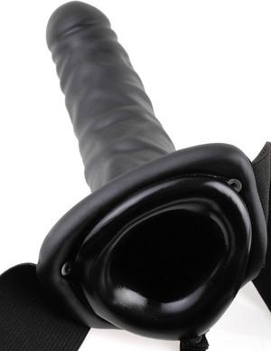 Fetish Fantasy 8 Inches Hollow Strap On Black