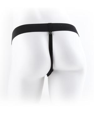 Fetish Fantasy 11 Inches Vibrating Hollow Strap On Beige