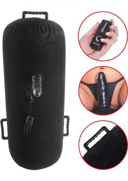 Inflatable Luv Log With Remote Control Vibrating Dildo Black