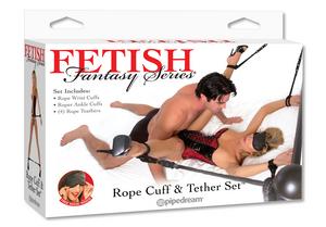 Fetish Fantasy Cuff And Tether Set Black