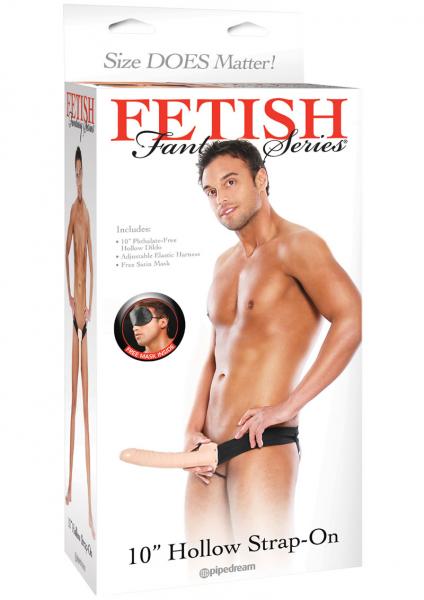 Fetish Fantasy 10 Inches Hollow Strap On Beige