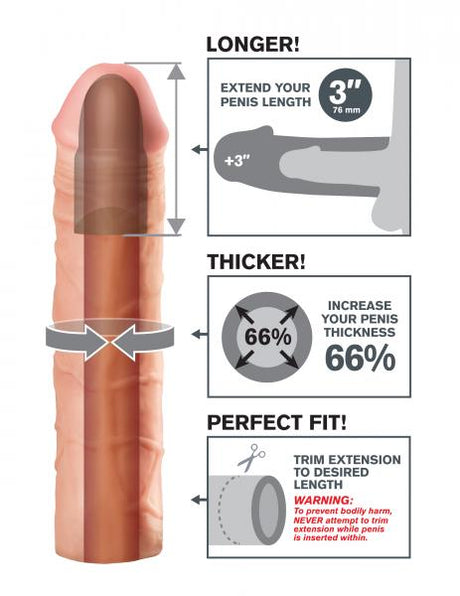 Mega 3 Inch Extension Beige