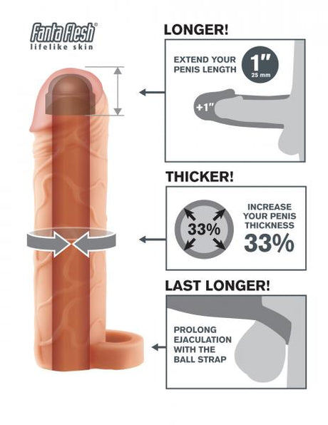 Perfect 1 Inch Extension Ball Strap Beige