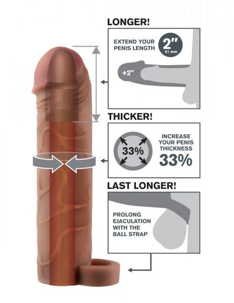 Perfect 2 Inches Extension Ball Strap Brown