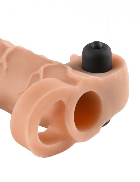 Vibrating Real Feel 2 Inches Extension Beige