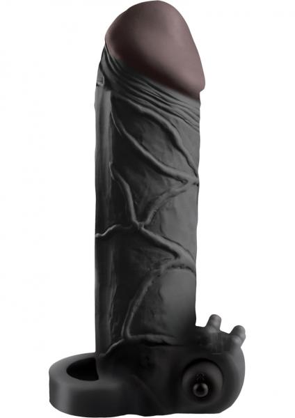 Vibrating Real Feel 2 Inches Extension Black
