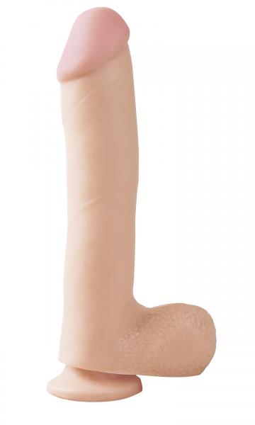 Basix Rubber Works 10 Inches Dong Suction Cup Beige
