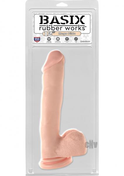 Basix Rubber Works 12 Inches Mega Dildo Beige