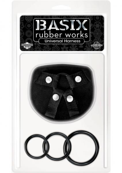 Basix Rubber Works Universal Harness Regular Size Black