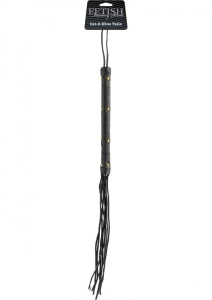 Fetish Fantasy Cat O Nine Tails Leather Whip Black Limited Edition