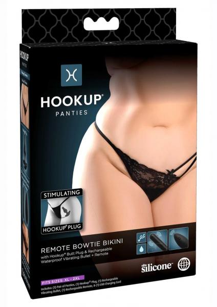 Hookup Panties Remote Bow Bikini Qs Blk