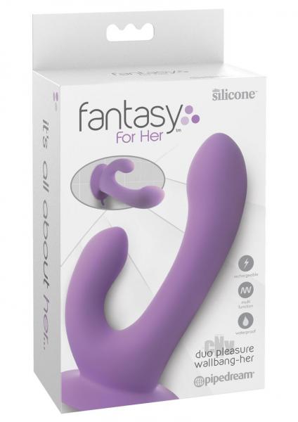 Fantasy For Her Duo Pleasure Wallbang Her Purple Vibrator