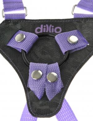 Dillio 7 Inches Strap On Suspender Harness Set Purple