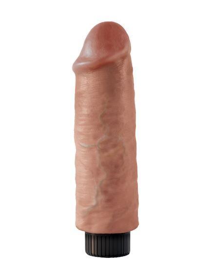 King Cock 6 Inches Vibrating Tan Dildo