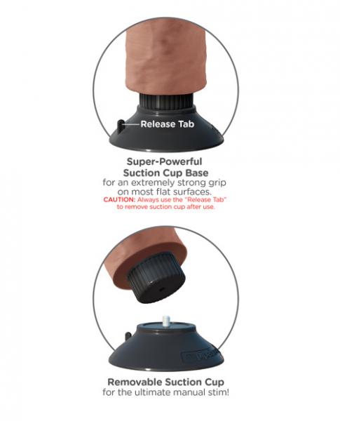 King Cock 8 Inches Vibrating Dildo With Balls Tan