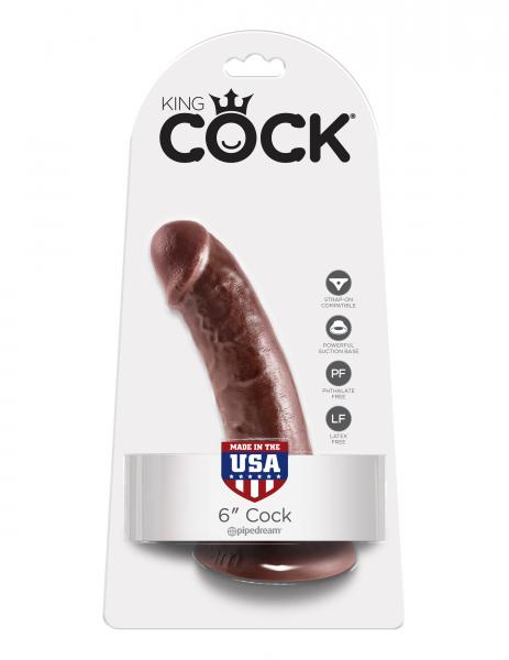 King Cock 6 Inches Brown Dildo