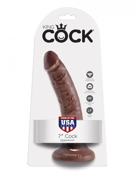 King Cock 7 Inches Cock Brown