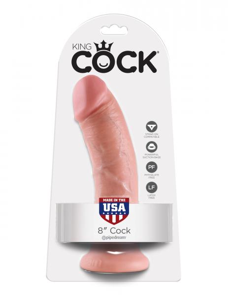 King Cock 8 Inches Dildo Beige