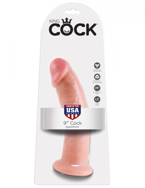 King Cock 9 Inches Cock Beige Dildo