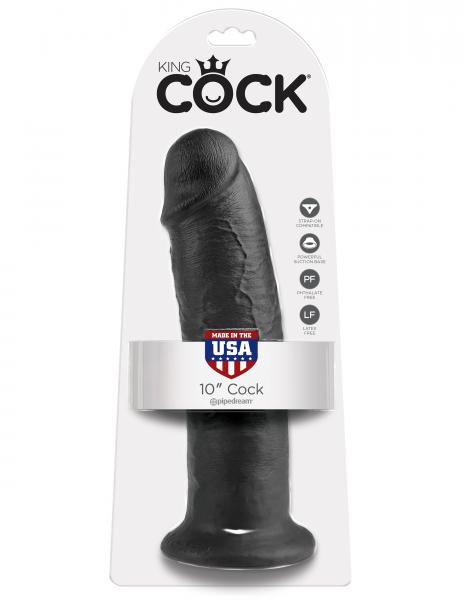 King Cock 10" Dildo Black