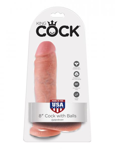 King Cock 8" Cock Beige